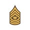 SMA sergeant major of army insignia of US forces