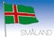 Smaland regional flag, Sweden, vector illustration
