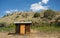 A small, abandoned shed in new mexico