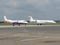 Small aircrafts parked at the airport in Ostrava