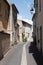 Small alley ancient village of Bonnieux in the Luberon France
