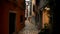 Small alley in Pula Croatia glidecam footage