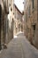 Small alley in Urbino downtown