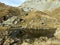 Small alpine lakes and watering places for cattle formed by melting glaciers in the Alpstein mountain range, Switzerland / Schweiz