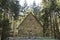 Small ancient church in a forest, Georgia