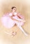 Small ballerina at dancing school