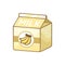 Small banana milk carton clipart element