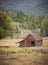 Small barn in pasture.