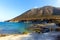 Small bay with a beach on the Mediterranean Sea in Cyprus