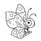 Small beautiful butterfly insect wings illustration cartoon coloring