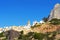 Small beautiful village Finestrat and Puig Campana Mountain in Costa Blanca, Spain Europe