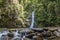 Small beautifull waterfall in a rainforest