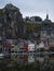 Small Belgian town Dinant on Meuse river in Walloon, Belgium