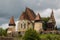 Small Biertan village with fortified church