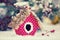 Small birdhouse Christmas decoration