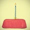 Small birthday cake with candle