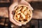 Small Biscuits in Wood Cup