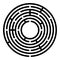 Small black circular maze, radial labyrinth