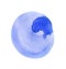 Small Blob of Blue Watercolor