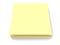 Small block of pale yellow sticky notes