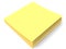 Small block of yellow sticky notes