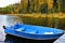 Small Blue Recreational Fishing Boat