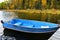 Small Blue Recreational Fishing Boat