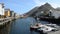 Small boat harbor on the old fishing settlement of Nyksund, Vesteraalen in northern Norway summer sunshine