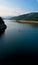 Small boat on a large lake