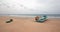 Small boat on Nilaveli beach in Sri Lanka