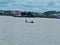 small boats crossing the river in Indonesia