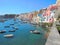 Small boats in island harbour