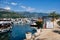 Small Boats and Large Yachts Moored in Marina, Dubva Harbour, Montenegro