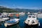 Small Boats and Large Yachts Moored in Marina, Dubva Harbour, Montenegro