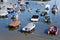 Small boats in Lyme Regis harbour.