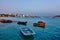 Small Boats Moored in Bay, Koufonisia Greek Island, Greece