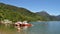 Small boats moored at Chacabuco port.