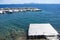 Small boats, Nissaki, Corfu, Greece Landscape view of a charming harbor with pleasure craft