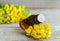 Small bottle of essential tansy oil