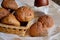 Small bread with flax seeds