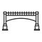 Small bridge icon, outline style