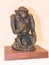 Small bronze statuette monkey chimpanzee