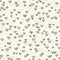 Small brown beige hearts seamless pattern