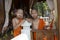 Small Buddhist monks. Pai, Thailand