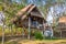 Small bungalow at the coconut palm trees plantation