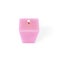 Small burning pink candle isolated