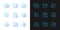 Small business development support gradient icons set for dark and light mode