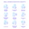 Small business incentives blue gradient concept icons set