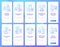 Small business incentives blue gradient onboarding mobile app screen set