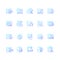 Small business incentives gradient linear vector icons set